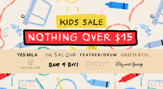 Shop the Kids Sale Nothing Over $15 sale
