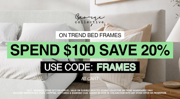 Shop the On Trend Bed Frames - Spend $100 & Save 20% - USE CODE: FRAMES sale