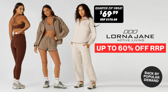 Shop the BACK BY POPULAR DEMAND Lorna Jane Clearance - Up to 60% Off RRP! sale