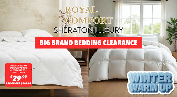 Shop the WINTER WARM UP - Big Brand Bedding Essentials sale