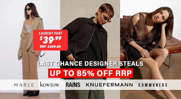 Shop the Last Chance Designer Steals - Up to 85% Off RRP sale