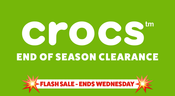 Shop the End of Season Croc's Clearance sale