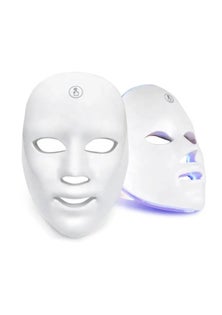7 Colors LED Rejuvenation Light Therapy Facial Mask - White