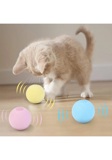 Interactive Ball Plush Electric Kitten Touch Sounding Squeak Toy - Plush Pink