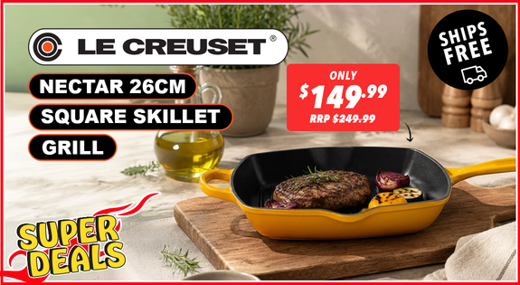 Shop the SUPER DEAL - Le Creuset Nectar 26cm Square Skillet Grill sale