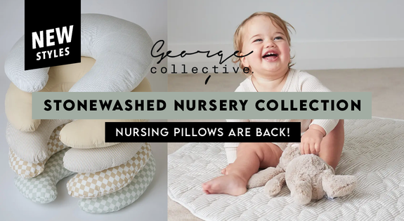 Shop the 100% Stonewashed Nursery Collection - Nursing Pillows are back! sale