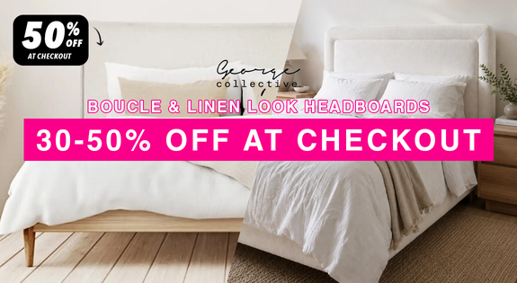 Shop the 30-50% OFF at Checkout! Boucle & Linen Look Headboards sale