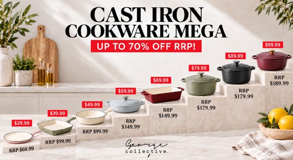 Shop the Cast Iron Cookware MEGA SALE - UP TO 70% OFF RRP! sale