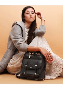 Belle & Bloom - 5th Ave Leather Backpack - Black