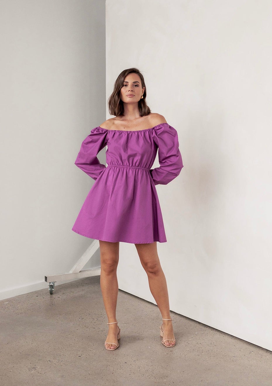 Reverie the Label-Womens -Delphine Dress-Purple - Onceit