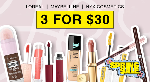 Shop the LOreal, Maybelline & Nyx Cosmetics - 3 for $30! sale