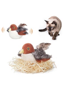 Interactive Simulated Bird Toy for Cats Realistic Design - Non-Removable Battery Powered
