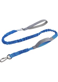 2 in 1 Dog Bungee Leash & Car Seatbelt-Blue