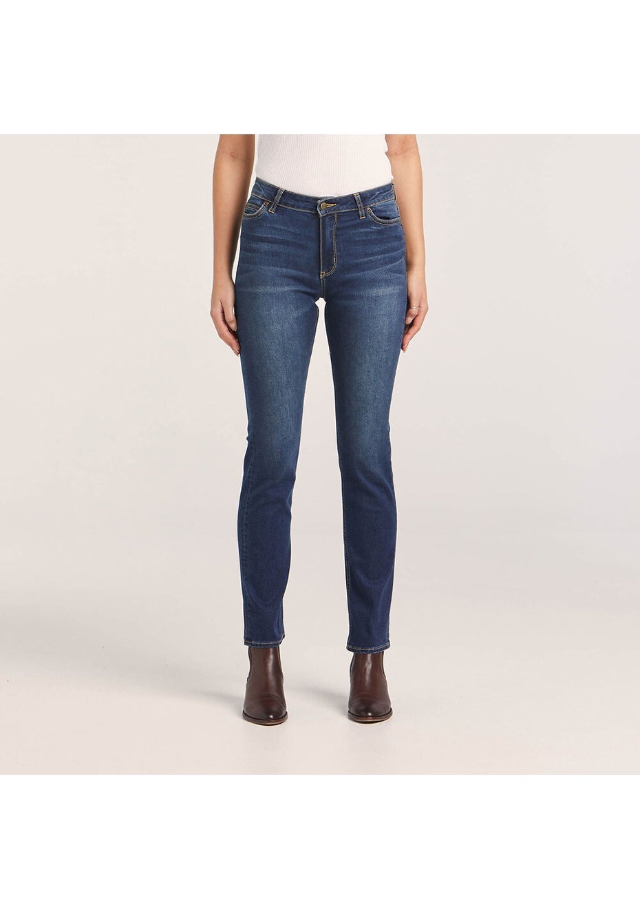 Riders - Womens Classic Mid Straight Deep Indigo - Onceit