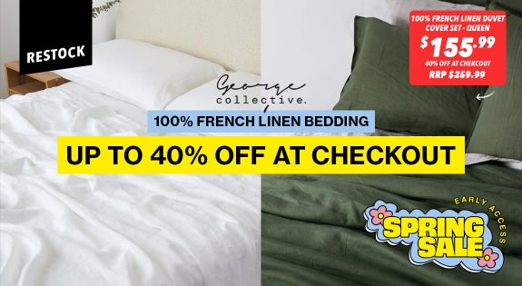 Shop the 100% french linen bedding up to 40% off at checkout! sale