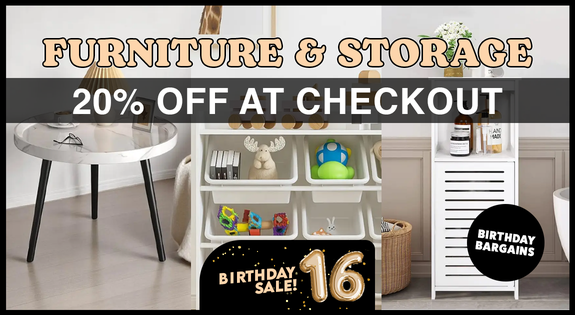 Shop the Furniture Birthday Bargains! 20% OFF at Checkout sale