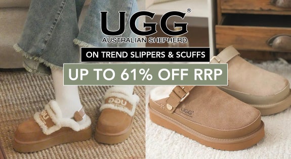 Shop the UGG Australian Shepherd - On Trend Slippers & Scuffs Up to 61% Off RRP sale