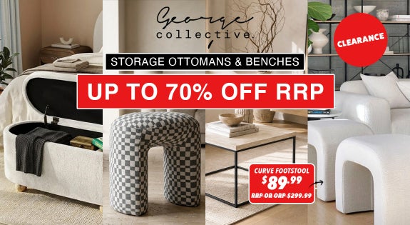 Shop the Clearance Storage Ottomans and Benches - Up to 70% OFF RRP! sale
