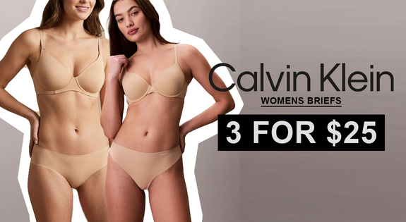 Shop the Calvin Klein Womens Briefs 3 for $25 sale