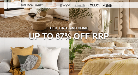 Shop the Bed, Bath and Home - up to 67% Off RRP sale