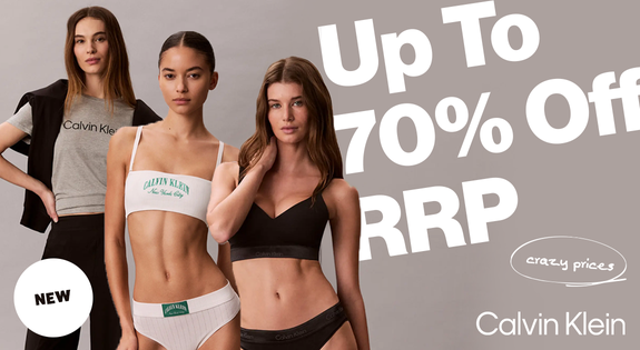 Shop the NEW Calvin Klein Crazy Prices - Up To 70% Off RRP sale