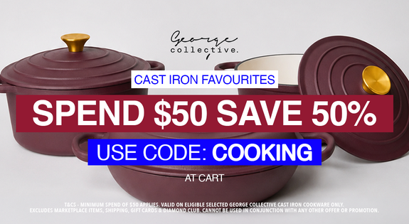 Shop the Cast Iron Favourites SPEND $50, SAVE 50% USE CODE: COOKING sale