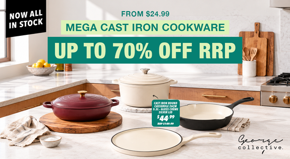 Shop the Mega Spring Cast Iron Cookware sale! From $24.99 - Up To 70% OFF RRP! sale