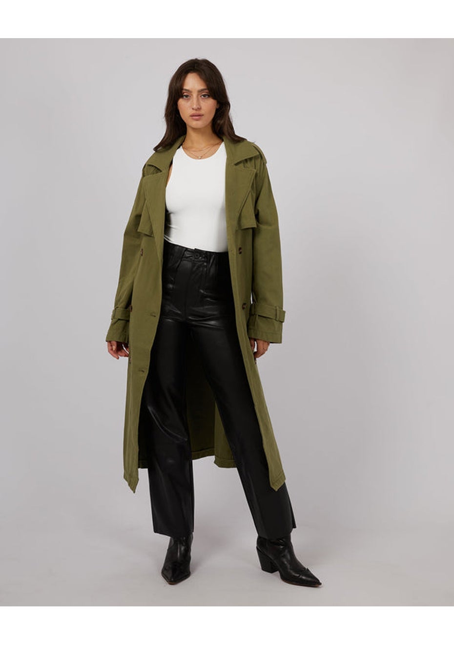 All About Eve - Eve Trench Coat - Khaki - Onceit