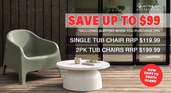 Shop the TUB CHAIRS IN TIME FOR SUMMER! 2 for $199 - NOW AVALIBLE IN SOUTH ISLAND - SAVE UP TO $99 INCLUDING SHIPPING! sale