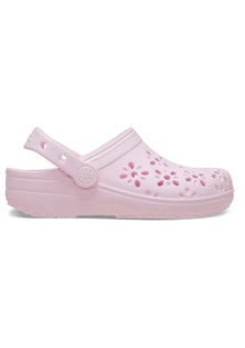 Crocs - Kids Classic Floral Cut Out Clog - Pink Milk