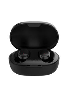 Wireless Headphones Stereo Headset Mini Earbuds with Mic- USB Charging - White