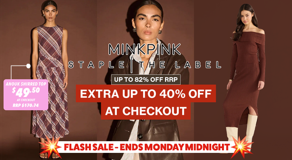 Shop the FLASH SALE! - MinkPink & Staple The Label - Extra Up to 40% Off at Cart! sale