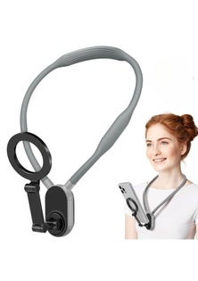 Hand Free Magnetic Vlog Phone Neck Mount Holder for Mobile Phone Accessory - Black