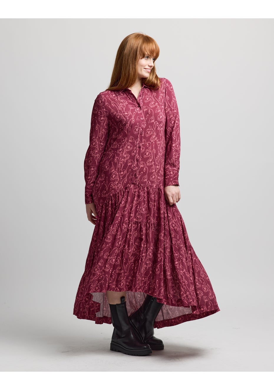 Stella + Gemma - Chelsea Dress Rhubarb Blooms - Onceit