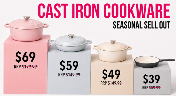 Shop the Seasonal Sell Out! Cast Iron Cookware $39, $49, $59 or $69! sale