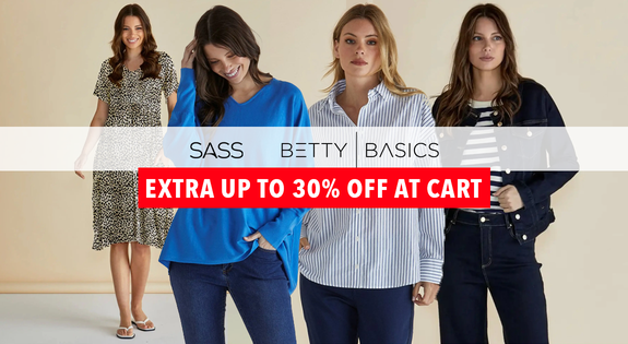 Shop the Sass and Betty Basics Extra Up to 30% off at cart! sale