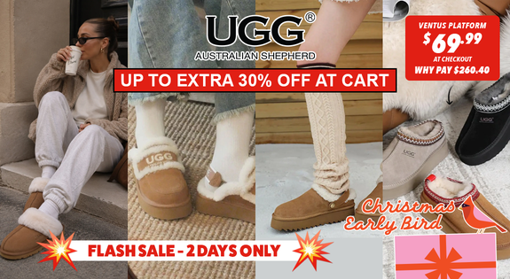 Shop the UGGS UP TO EXTRA 30% OFF AT CART !! ENDS WEDS sale