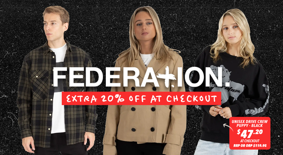 Shop the Federation - Extra 20% Off at Checkout! sale