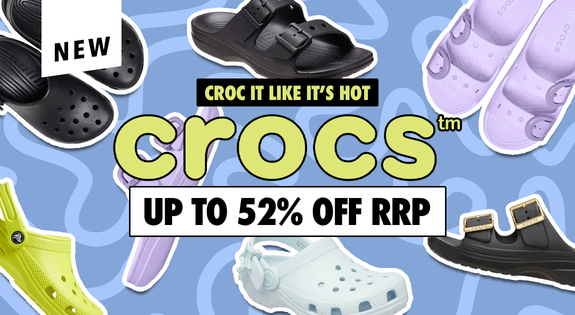 Shop the New CROC IT LIKE IT’S HOT! Up to 52% off RRP sale