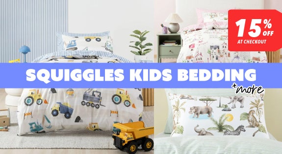 Shop the Squiggles Kids Bedding and More! 15% off at Checkout sale
