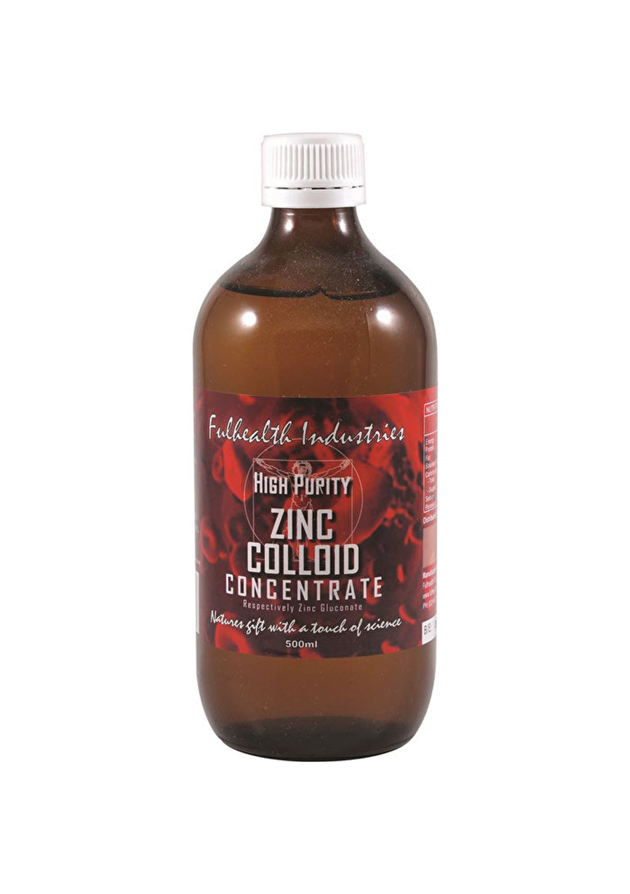 Fulhealth Industries High Purity Zinc Colloid Concentrate 500ml - Onceit