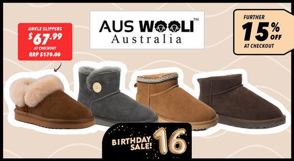Shop the Aus Wooli - Further 15% off at Checkout sale