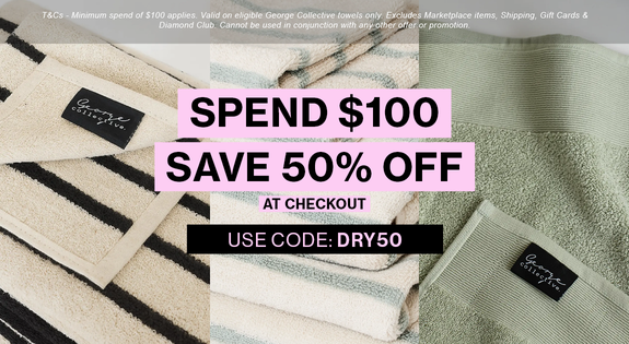 Shop the Spend & Save - 100% Cotton Luxury Towels (USE CODE: "DRY50" AT CHECKOUT) sale