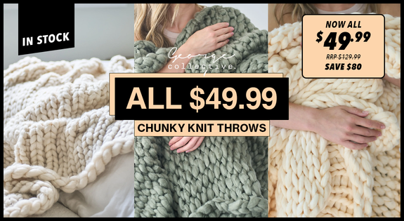 Shop the NOW ALL 49.99!! Chunky Knit Throws sale