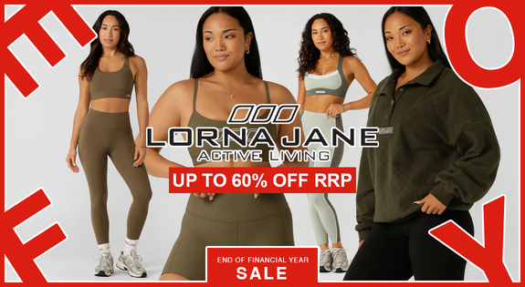 Shop the Lorna Jane Clearance Deals - Up to 60% Off RRP sale