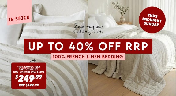 Shop the 100% FRENCH LINEN BEDDING - UP TO 40% OFF RRP sale
