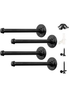 4pack Industrial Iron Pipe DIY Floating Shelf Bracket-25CM