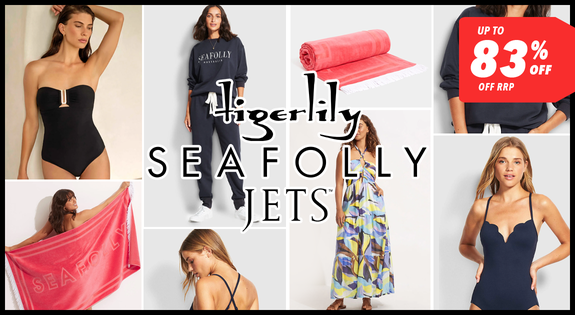 Shop the Seafolly, Jets & Tigerlily - Up to 83% off RRP! sale