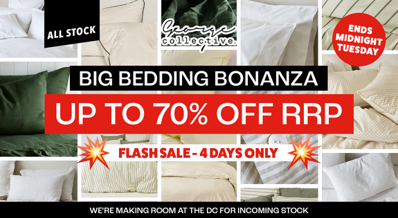 Shop the BIG BEDDING BONANZA 4 DAYS ONLY - UP TO 70% OFF RRP! sale