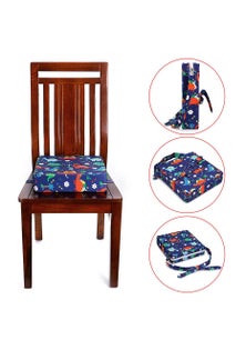 Kids Dismountable Highchair Booster Cushion- Blue Dino